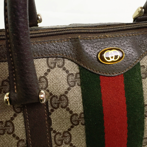 80s Gucci Speedy Racing Stripe Supreme Web GG Bag - Picture 3 of 8